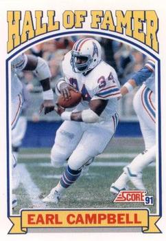 Earl Campbell Houston Oilers 1991 Score NFL Hall of Fame #674